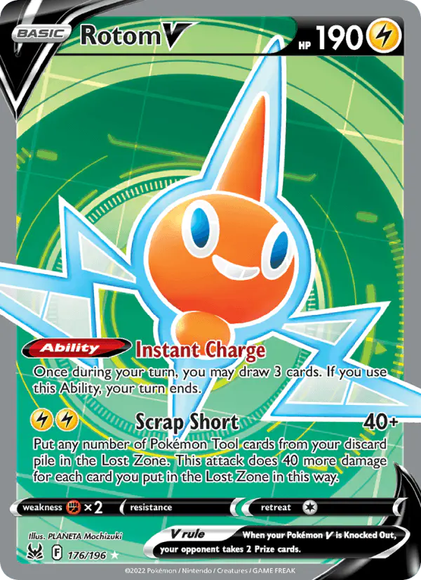 Carta Rotom V 176/196 de Lost Origin