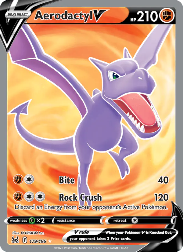 Carta Aerodactyl V 179/196 de Lost Origin