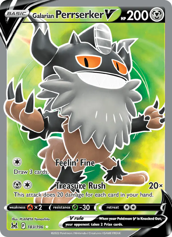 Carta Galarian Perrserker V 183/196 de Lost Origin
