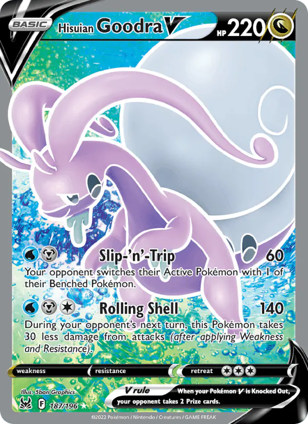 Carta Hisuian Goodra V 187/196 de Lost Origin