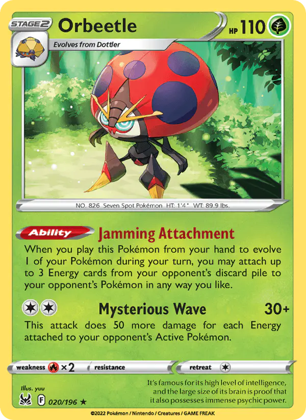 Carta Orbeetle 020/196 de Lost Origin