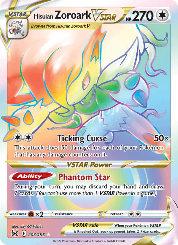 Carta Hisuian Zoroark VSTAR 203/196 de Lost Origin