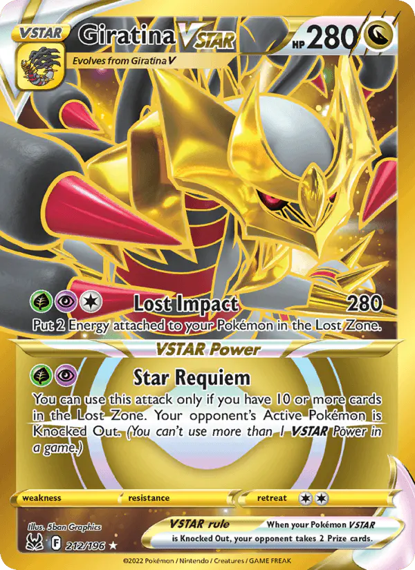 Carta Giratina VSTAR 212/196 de Lost Origin