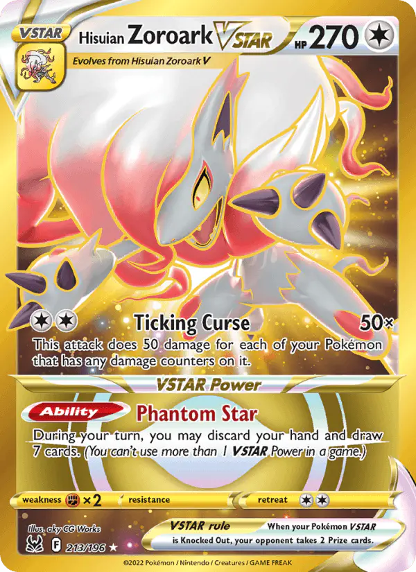 Carta Hisuian Zoroark VSTAR 213/196 de Lost Origin