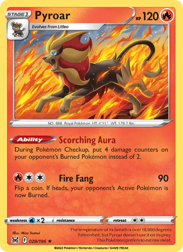 Carta Pyroar 029/196 de Lost Origin