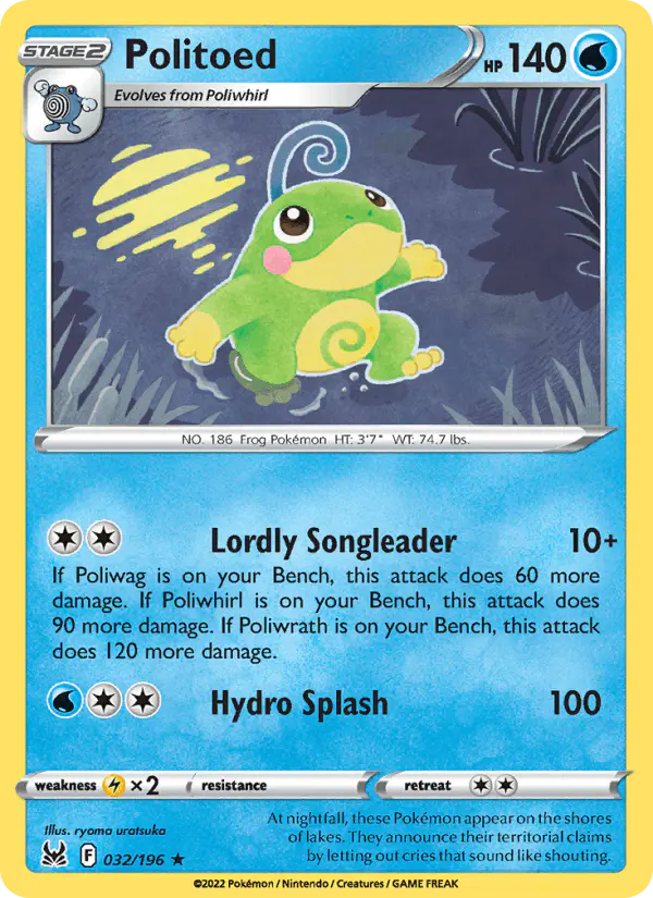 Carta Politoed 032/196 de Lost Origin