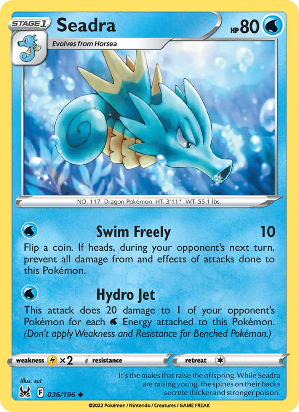 Carta Seadra 036/196 de Lost Origin