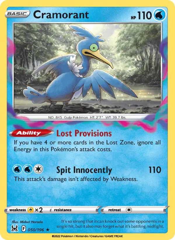 Carta Cramorant 050/196 de Lost Origin