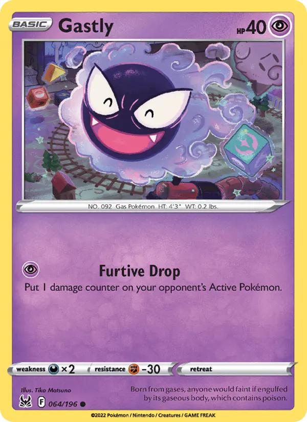 Carta Gastly 064/196 de Lost Origin
