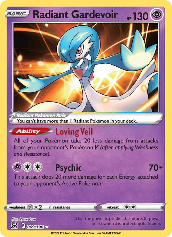 Carta Radiant Gardevoir 069/196 de Lost Origin