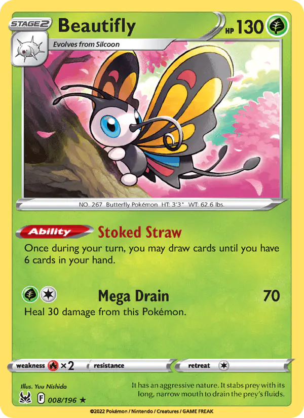 Carta Beautifly 008/196 de Lost Origin