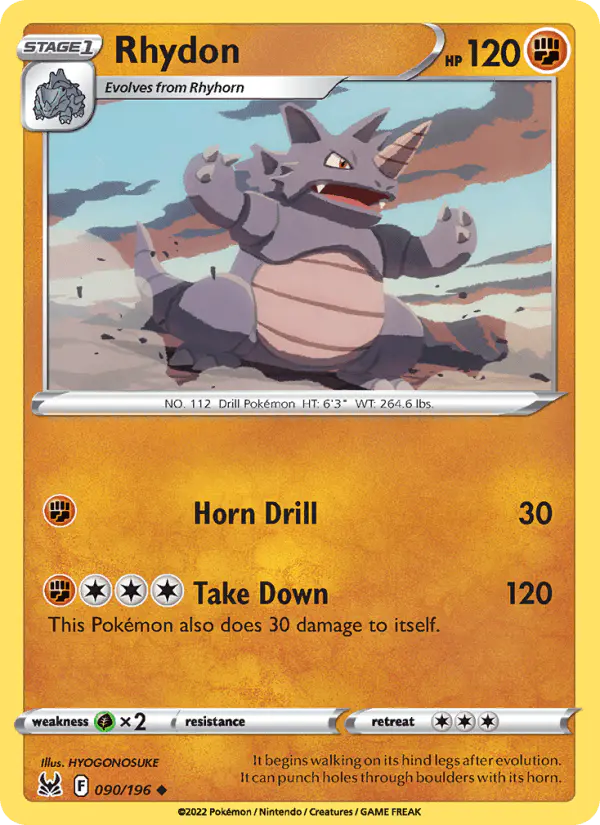 Carta Rhydon 090/196 de Lost Origin