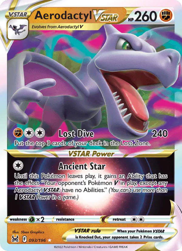 Carta Aerodactyl VSTAR 093/196 de Lost Origin