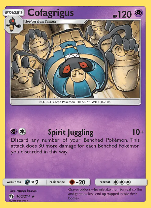 Carta Cofagrigus 100/214 de Lost Thunder