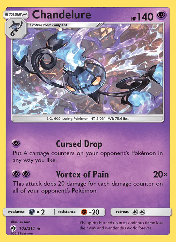 Carta Chandelure 103/214 de Lost Thunder