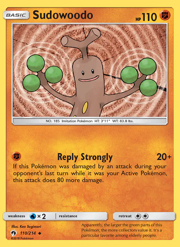 Carta Sudowoodo 110/214 de Lost Thunder