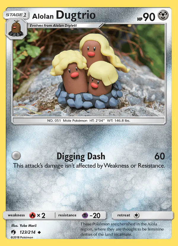 Carta Alolan Dugtrio 123/214 de Lost Thunder