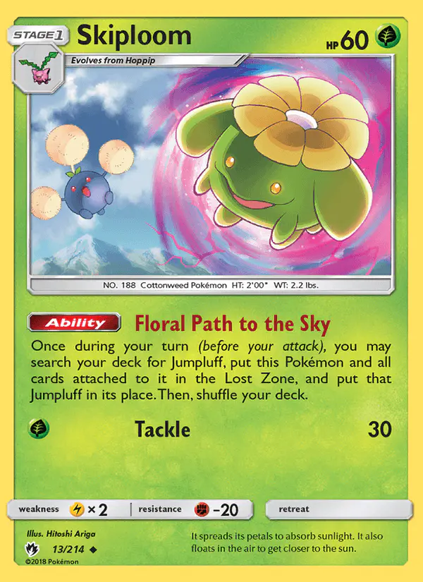 Carta Skiploom 13/214 de Lost Thunder