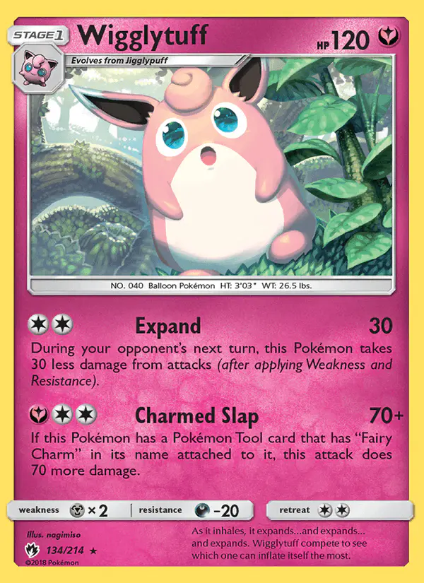 Carta Wigglytuff 134/214 de Lost Thunder