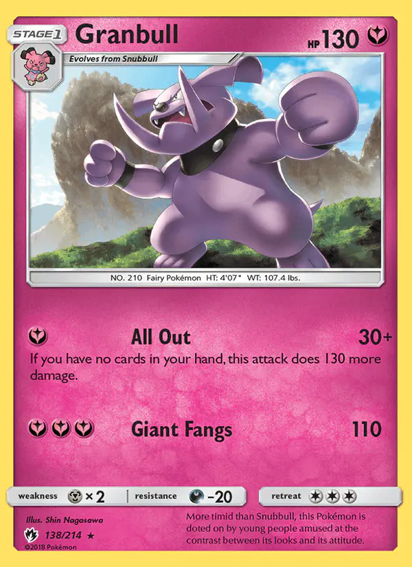 Carta Granbull 138/214 de Lost Thunder