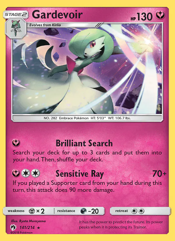 Carta Gardevoir 141/214 de Lost Thunder