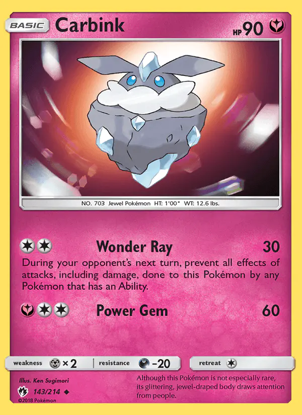 Carta Carbink 143/214 de Lost Thunder