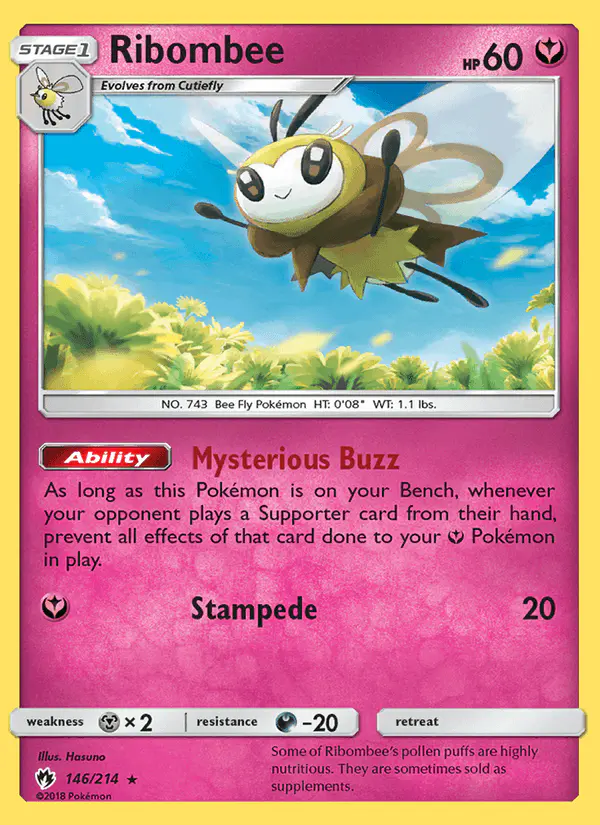 Carta Ribombee 146/214 de Lost Thunder