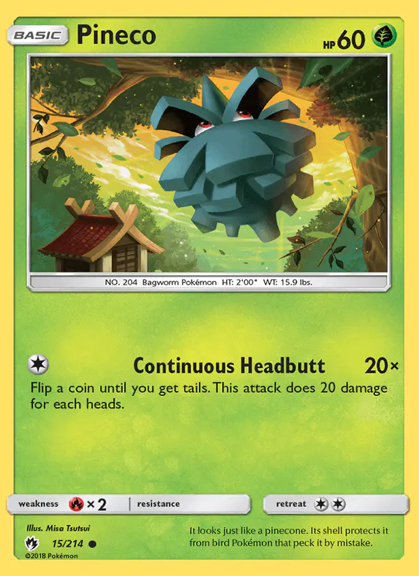 Carta Pineco 15/214 de Lost Thunder