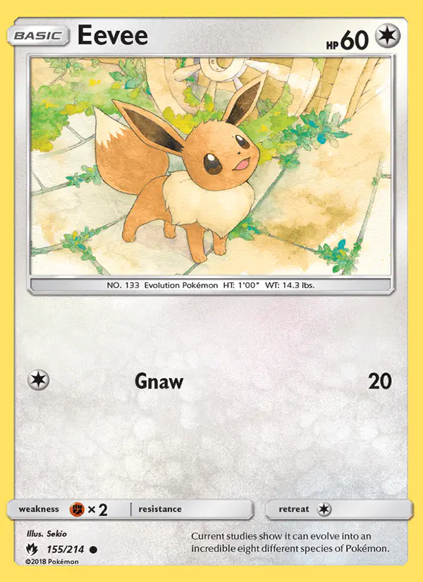 Carta Eevee 155/214 de Lost Thunder