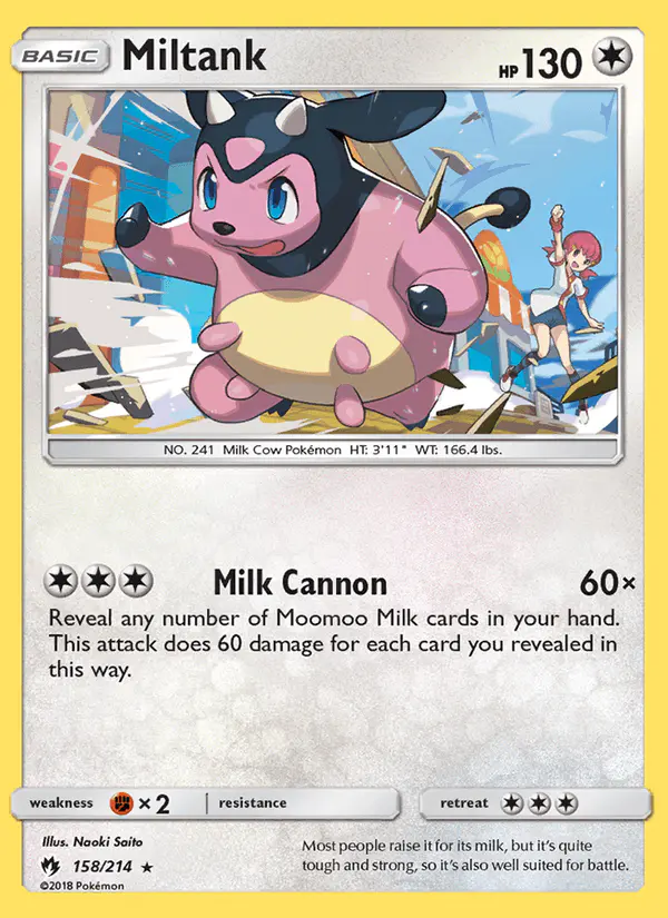 Carta Miltank 158/214 de Lost Thunder
