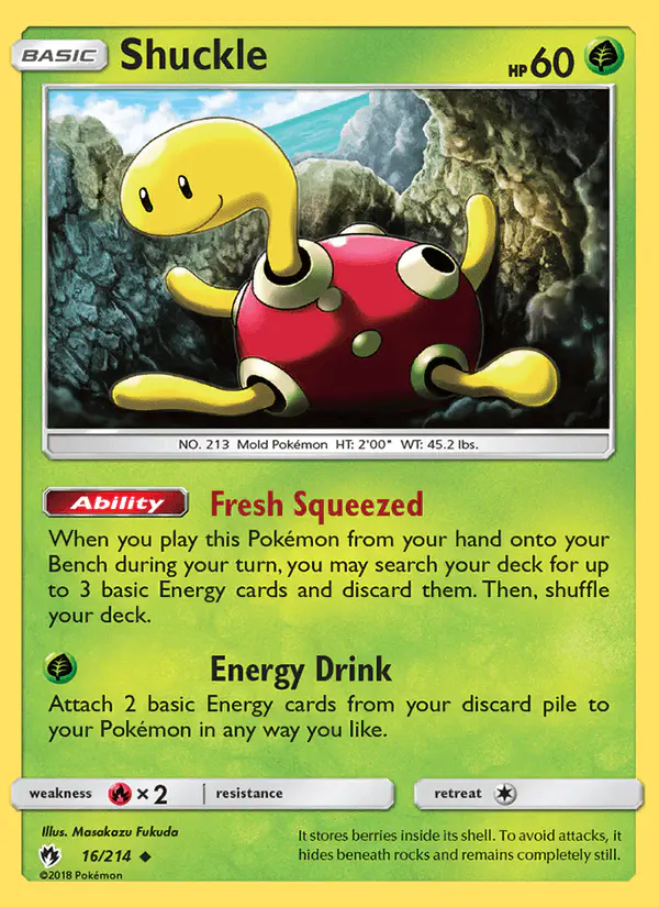 Carta Shuckle 16/214 de Lost Thunder
