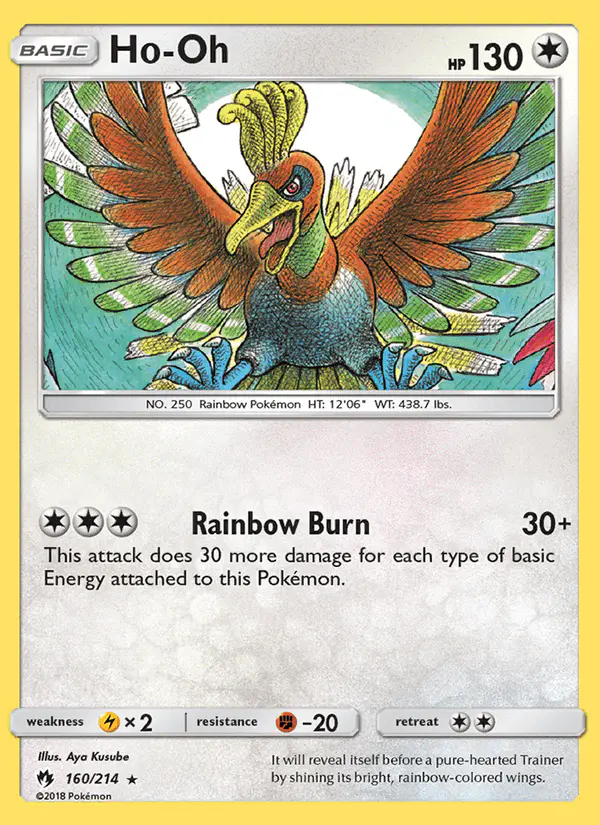 Carta Ho-Oh 160/214 de Lost Thunder