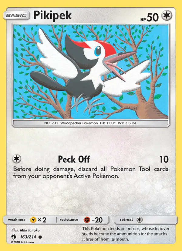 Carta Pikipek 163/214 de Lost Thunder