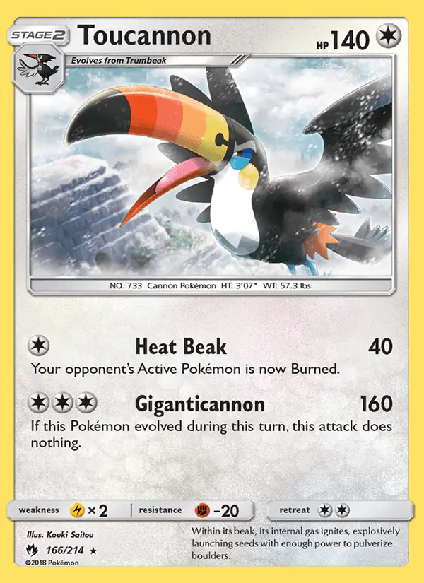 Carta Toucannon 166/214 de Lost Thunder