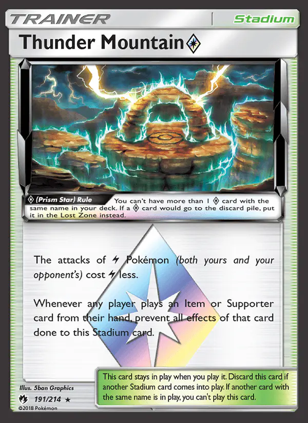 Carta Thunder Mountain ◇ 191/214 de Lost Thunder