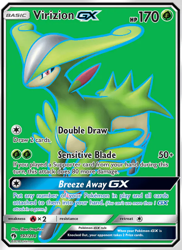 Carta Virizion GX 197/214 de Lost Thunder