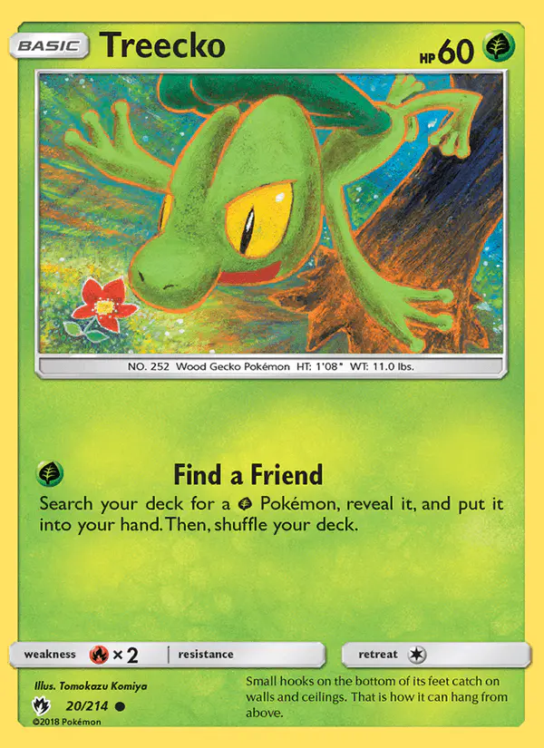 Carta Treecko 20/214 de Lost Thunder