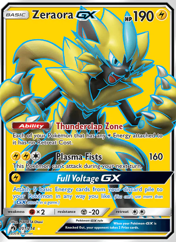 Carta Zeraora GX 201/214 de Lost Thunder