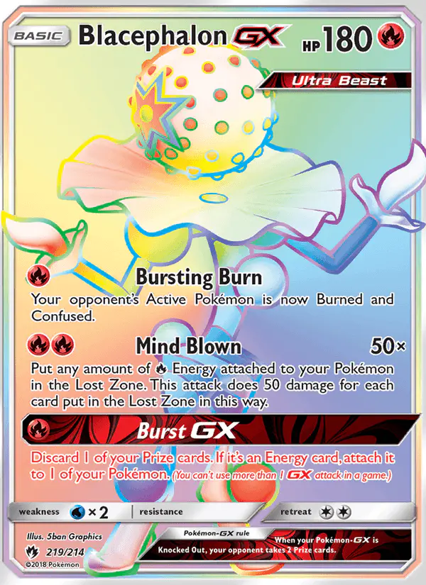 Carta Blacephalon GX 219/214 de Lost Thunder
