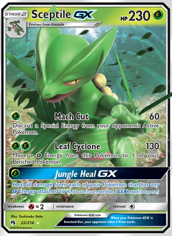 Carta Sceptile GX 22/214 de Lost Thunder
