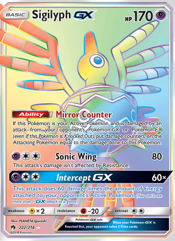 Carta Sigilyph GX 222/214 de Lost Thunder