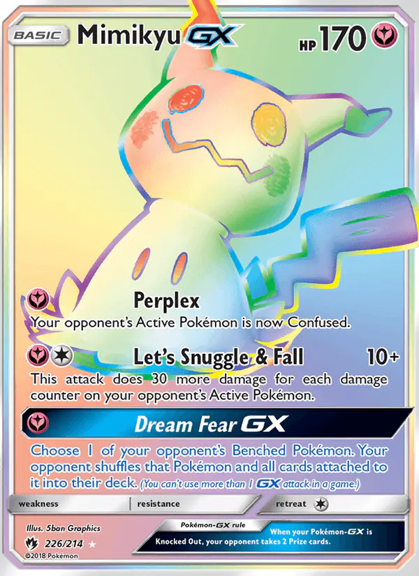Carta Mimikyu GX 226/214 de Lost Thunder