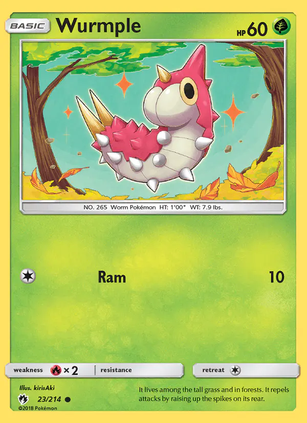 Carta Wurmple 23/214 de Lost Thunder