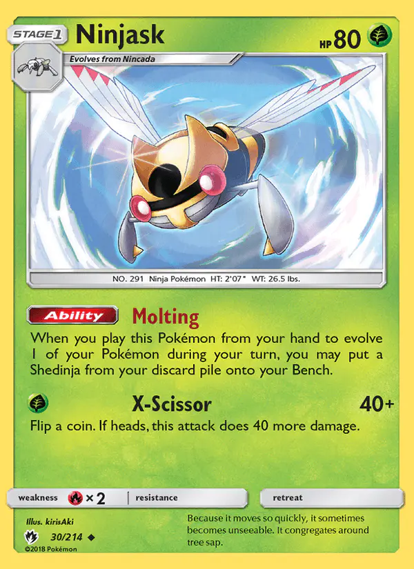 Carta Ninjask 30/214 de Lost Thunder