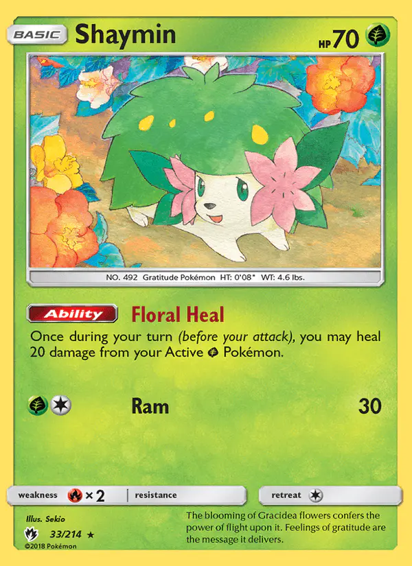 Carta Shaymin 33/214 de Lost Thunder