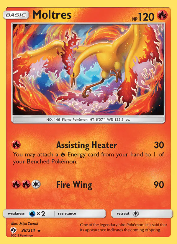 Carta Moltres 38/214 de Lost Thunder