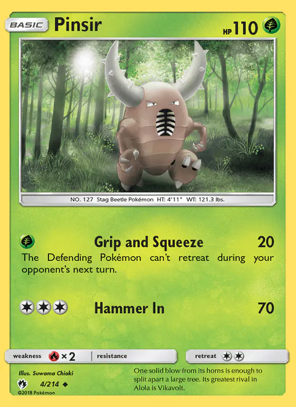 Carta Pinsir 4/214 de Lost Thunder