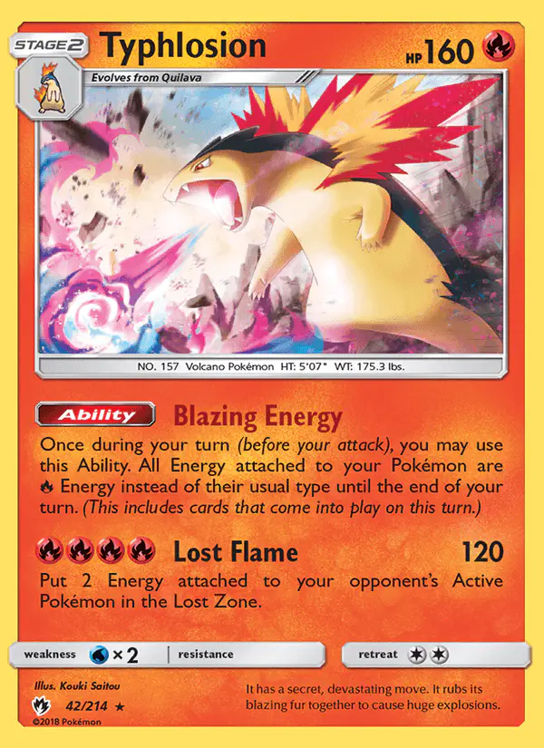 Carta Typhlosion 42/214 de Lost Thunder