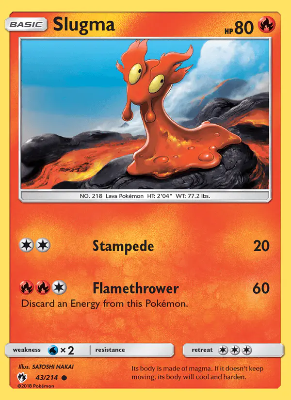 Carta Slugma 43/214 de Lost Thunder