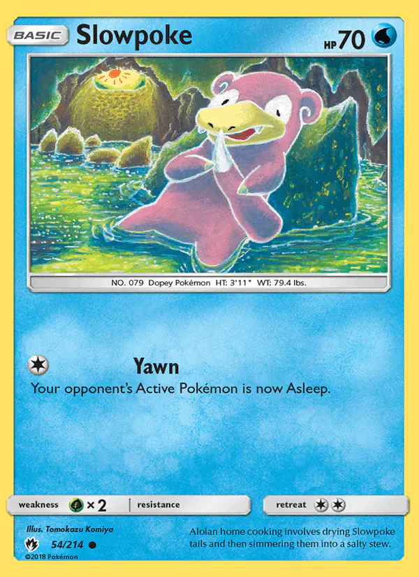 Carta Slowpoke 54/214 de Lost Thunder